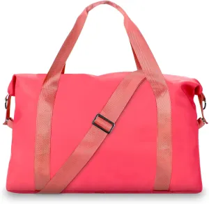 WALNEW Travel Duffle Bag for Women - Water-resistant Duffle Bag with Wet Pocket, Carry On Personal Item Travel Bag, Weekender Overnight Bag, Hospital Bag for Women Labor Delivery, Living Coral