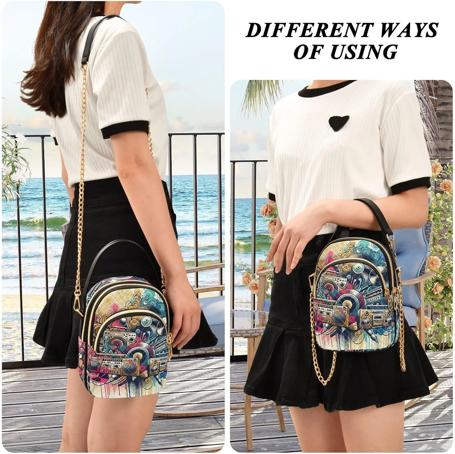 Watercolor Sea Parrot Shoulder Bags for Women Trendy Women Handbags