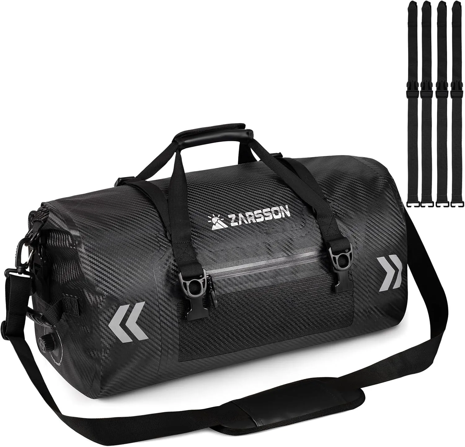 Waterproof Duffel Bag Large Dry Bags Waterproof Motorcycle Dry Bag 40L/66L for Travel Heavy Duty Roll Top with Zippered Pockets & Molle Loops Durable Straps and Handles for Kayaking Camping Boating