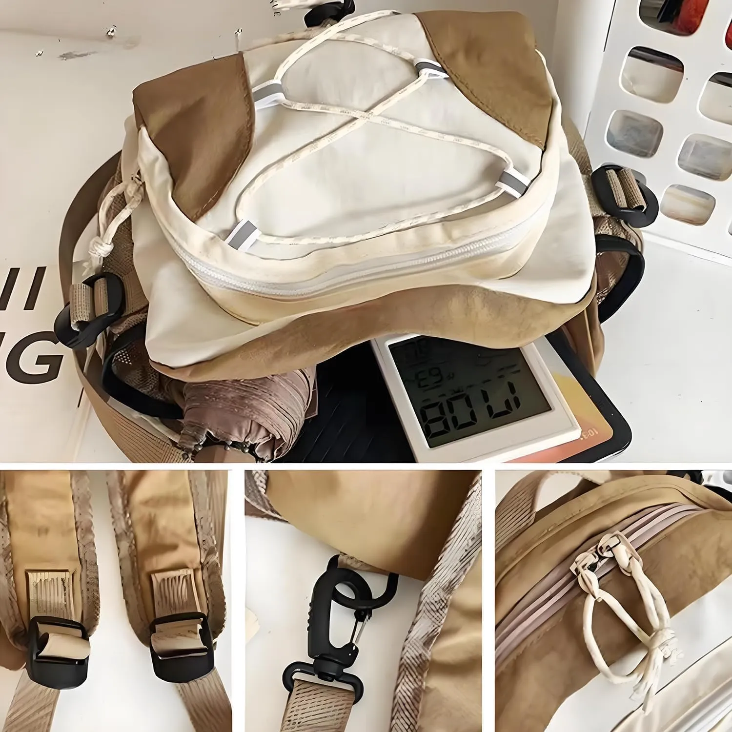 Waterproof Sling Backpack Crossbody Sling Bag for Women Men, Multipurpose Travel Hiking Adjustable Chest Bag Casual Daypack with Anti-theft Pocket