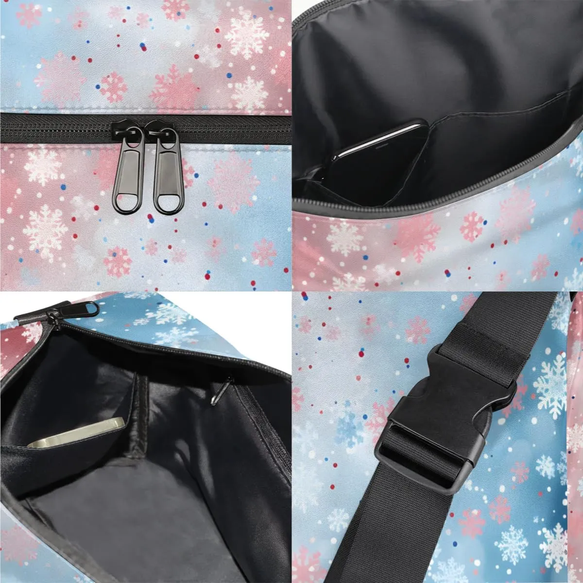Weekend Bag Abstract Pattern Graceful Lightweight Carry On Duffel Bag Waterproof Gym Bag Pu Leather Duffle Bag for Workout Travel Sport