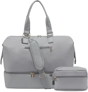 Weekender Bags for Women, Large Travel Duffel Bag with Shoes Compartment, Carry On Overnight Tote Bags with Toiletry Bags, Hospital Bags for Labor and Delivery