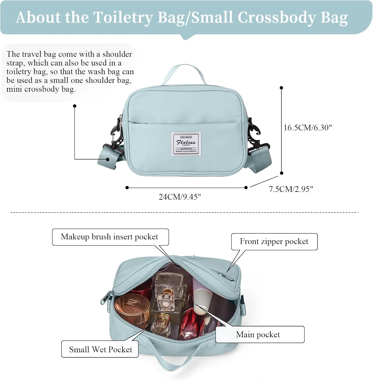 Weekender Bags for Women,Personal Item Travel Bag with Shoes Compartment,Overnight Travel Duffel Bag with Toiletry Bag