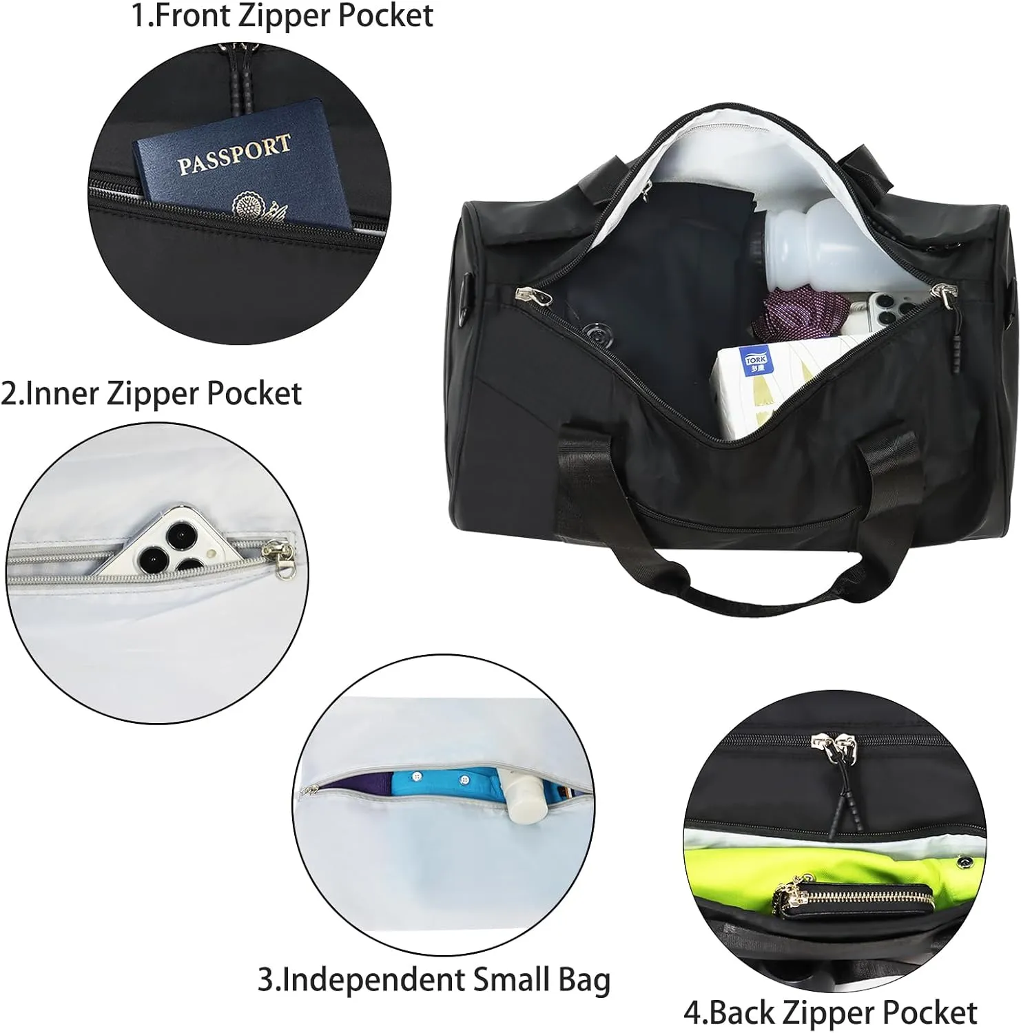 Weekender Travel Bag Gym duffle sports Bag Durable Duffle Bag Sports Bag for Fitness and Business Trips