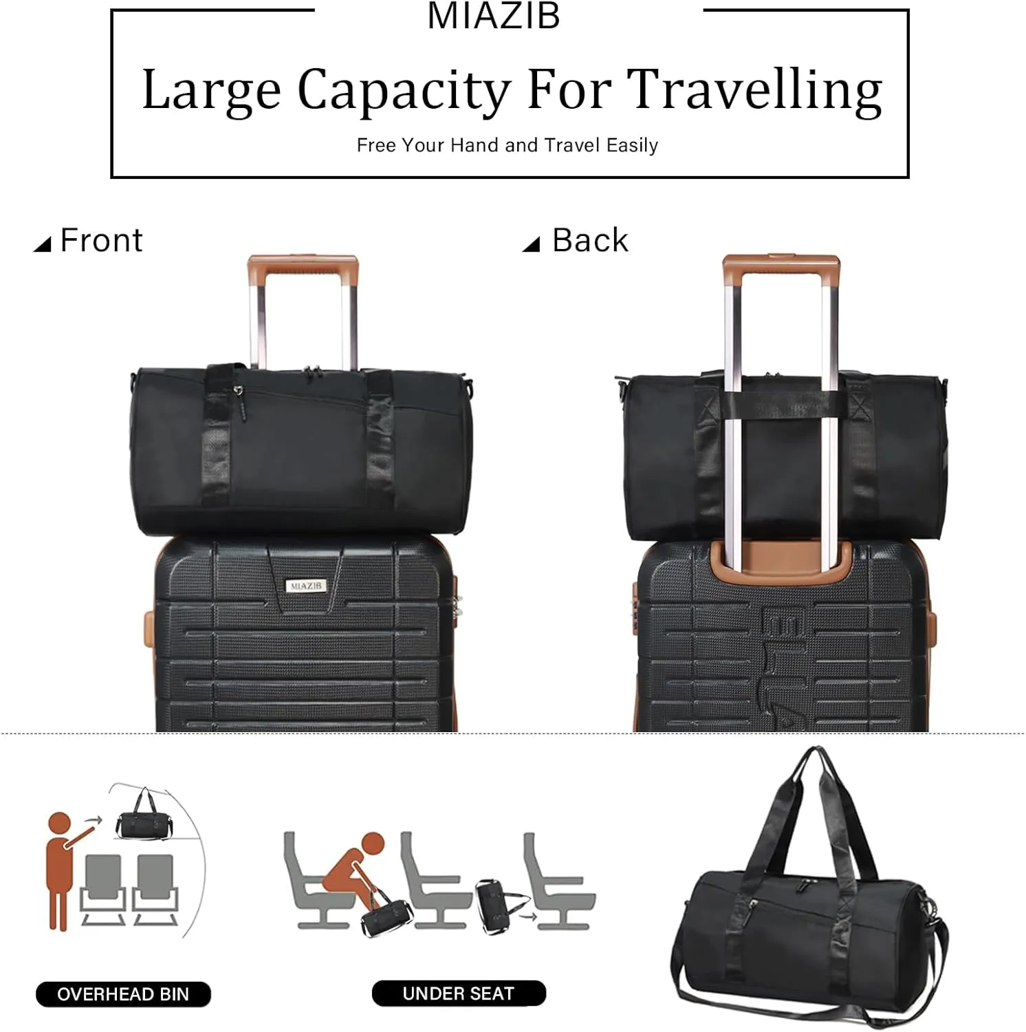 Weekender Travel Bag Gym duffle sports Bag Durable Duffle Bag Sports Bag for Fitness and Business Trips