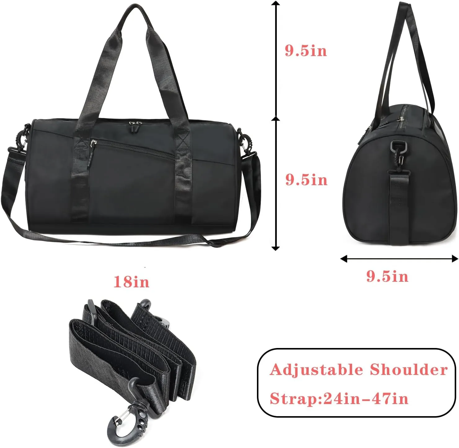 Weekender Travel Bag Gym duffle sports Bag Durable Duffle Bag Sports Bag for Fitness and Business Trips