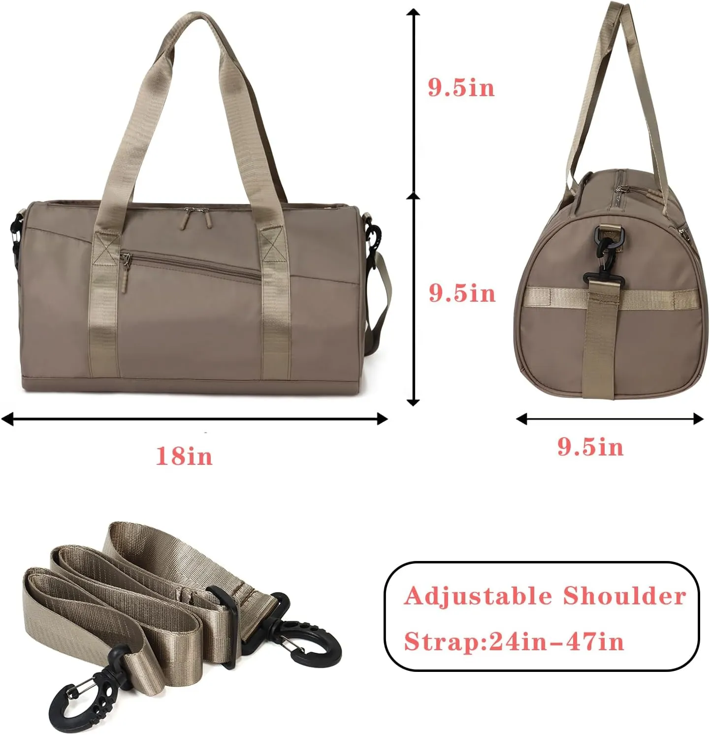Weekender Travel Bag Gym duffle sports Bag Durable Duffle Bag Sports Bag for Fitness and Business Trips