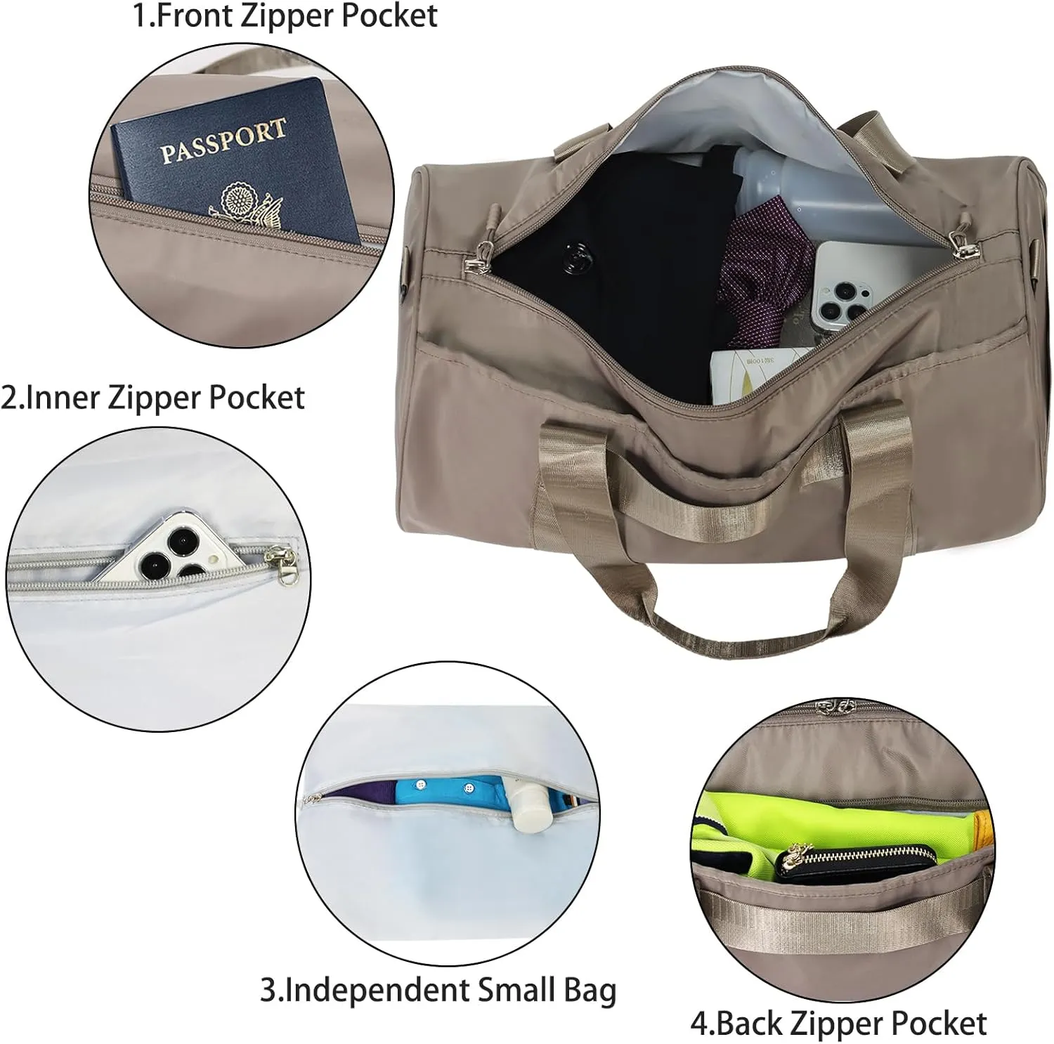 Weekender Travel Bag Gym duffle sports Bag Durable Duffle Bag Sports Bag for Fitness and Business Trips