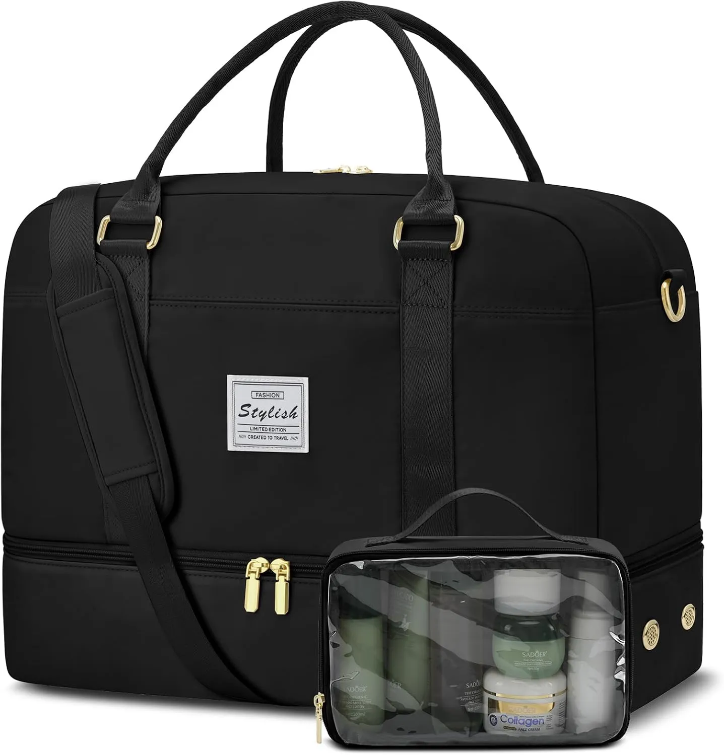 Weekender Travel Duffle Bag for Women: Overnight Bags with Shoe Compartment Carry on Bags for Airplanes with Toiletry Bag Weekend Gym Yoga Bag with Wet Pocket
