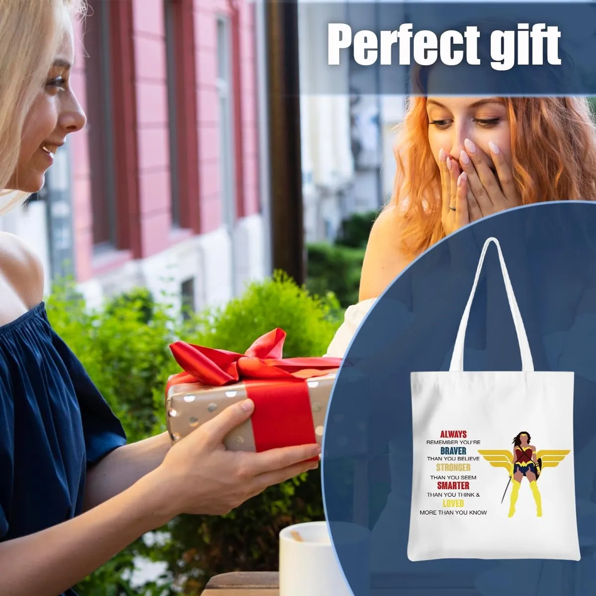 Wenboco Motivational Gifts Tote Bag Reusable Grocery Bags Beach Bag, Inspirational Gifts 1