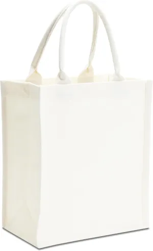 White Canvas Tote Bags - 12"x6"x10" Bulk Reusable Totes for Travel, Crafts, Work, Beach