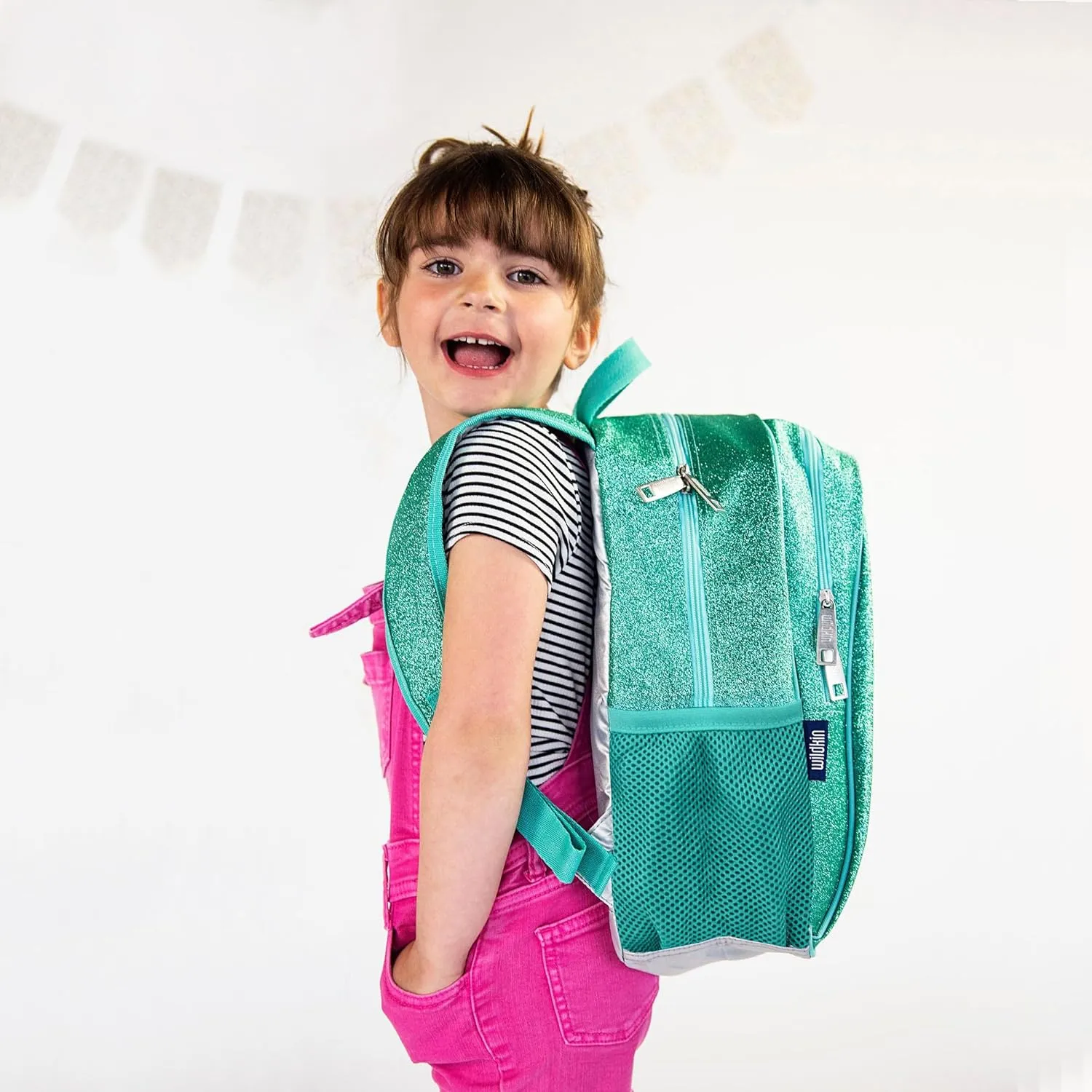 Wildkin 15-inch Kids Backpack – Durable, Padded, Adjustable for School & Travel (Blue Glitter)