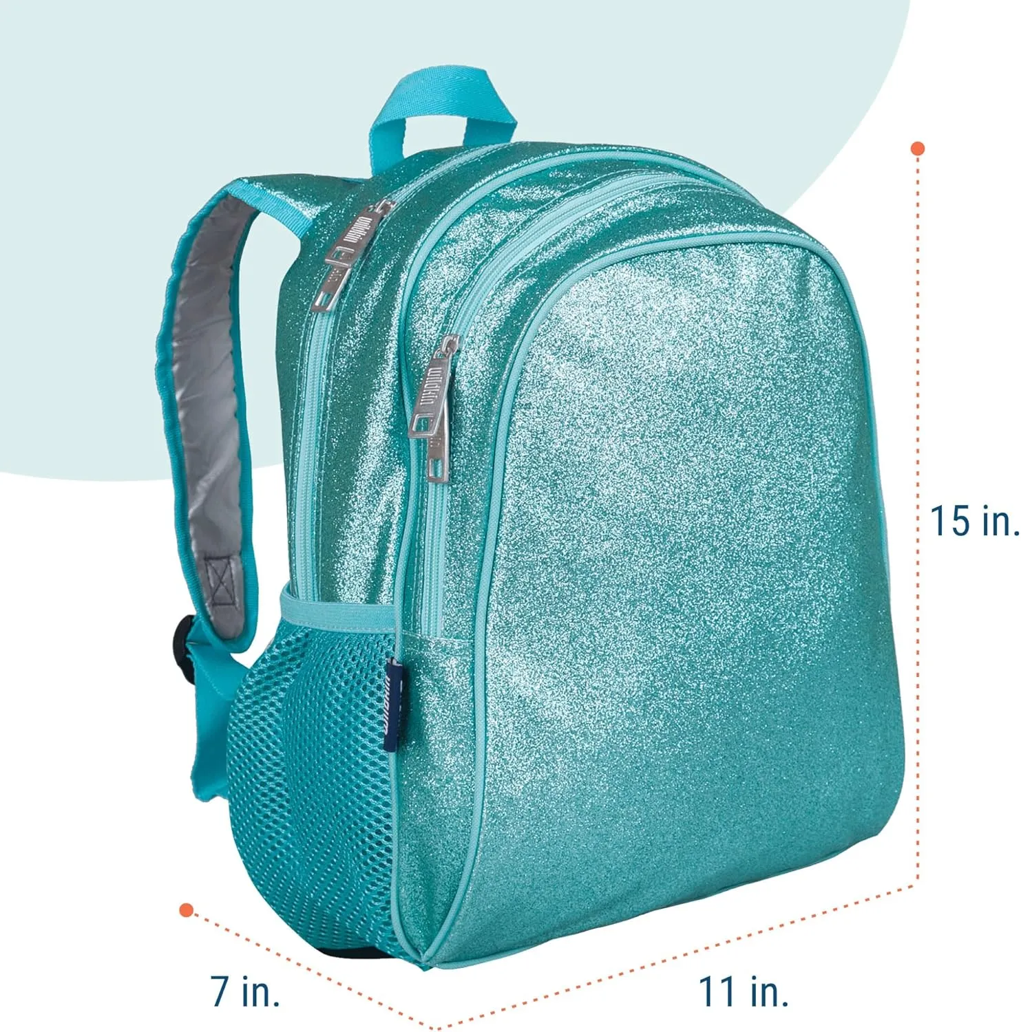 Wildkin 15-inch Kids Backpack – Durable, Padded, Adjustable for School & Travel (Blue Glitter)