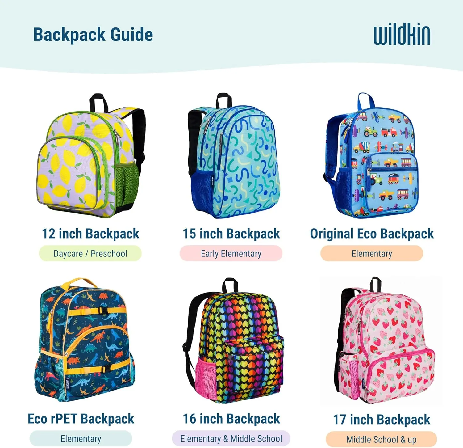 Wildkin 15-inch Kids Backpack – Durable, Padded, Adjustable for School & Travel - Dinomite Dinosaurs