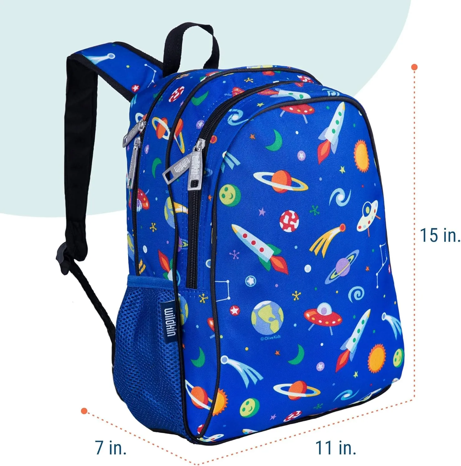 Wildkin 15-inch Kids Backpack – Durable, Padded, Adjustable for School & Travel - Out of this World