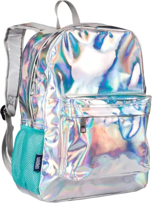 Wildkin 16-inch Kids Backpack – Durable, Padded & Spacious School Bag for Boys & Girls (Holographic)
