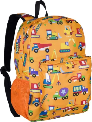Wildkin 16-inch Kids Backpack – Durable, Padded & Spacious School Bag for Boys & Girls - Under Construction