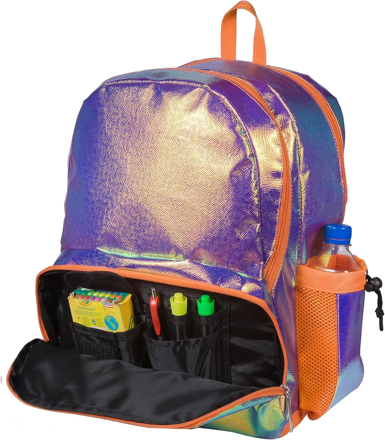 Wildkin 17-inch Kids Backpack – Durable, Lightweight School Bag for Boys & Girls - Orange Shimmer