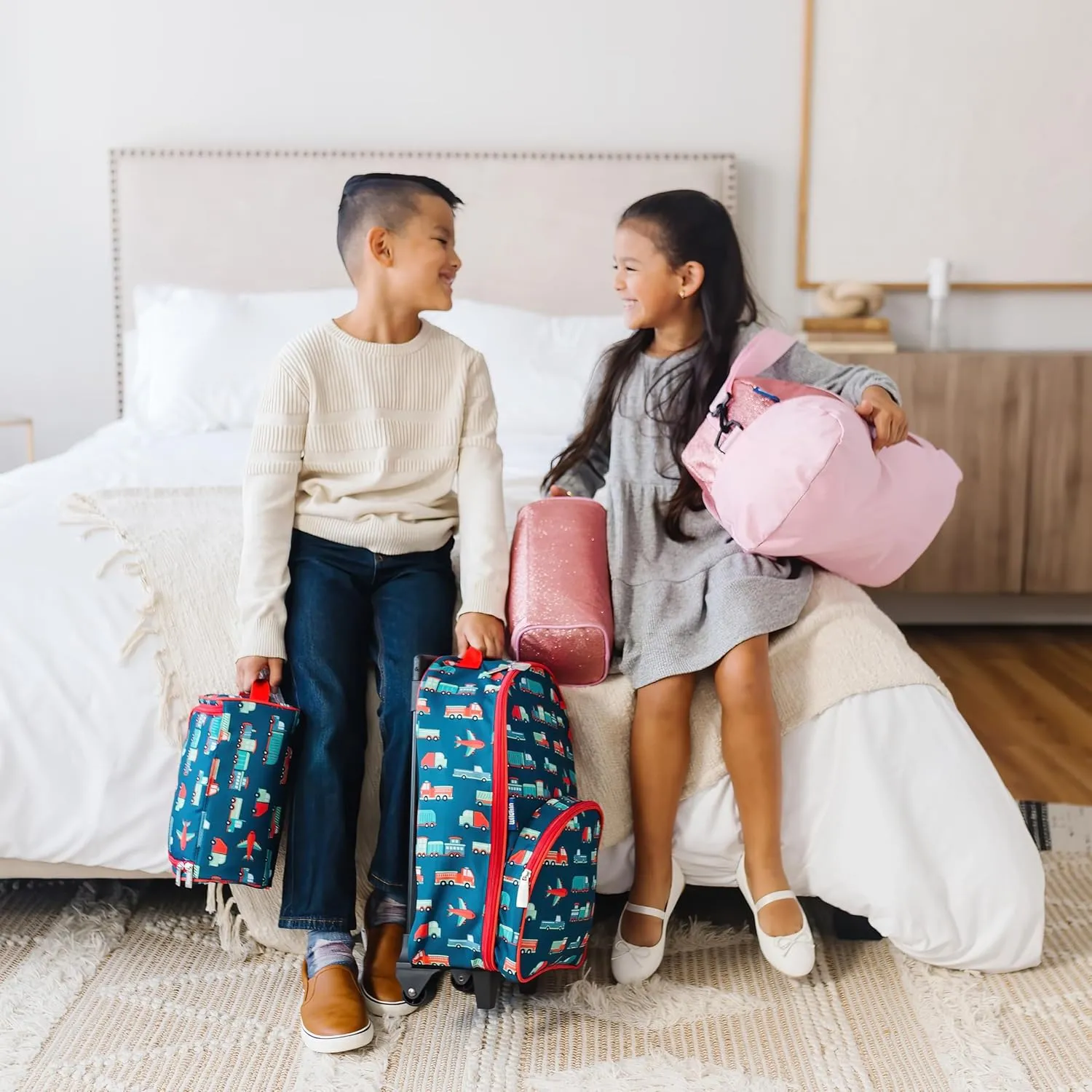 Wildkin Kids Overnighter Duffel Bag – Carry-On Size, Ideal for School & Sleepovers – Digital Camo