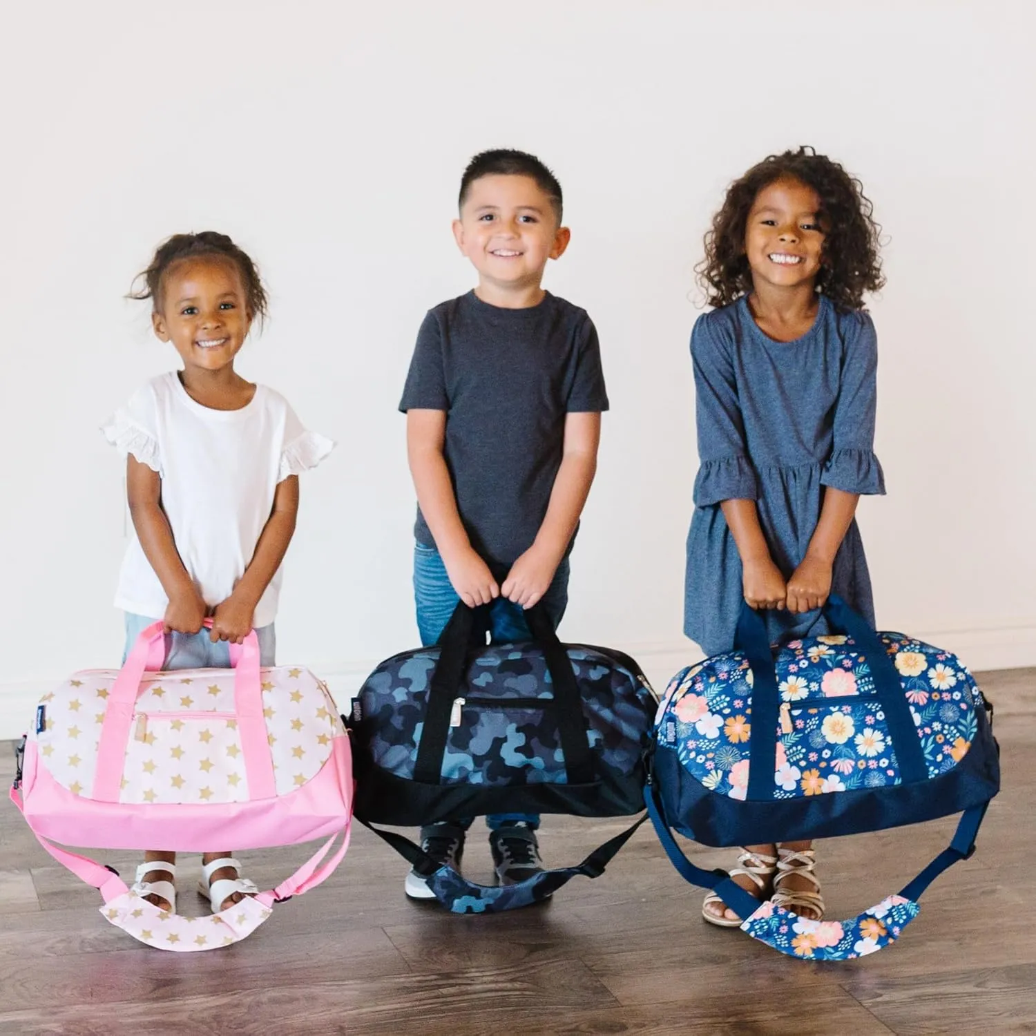 Wildkin Kids Overnighter Duffel Bag – Carry-On Size, Ideal for School & Sleepovers – Under Construction
