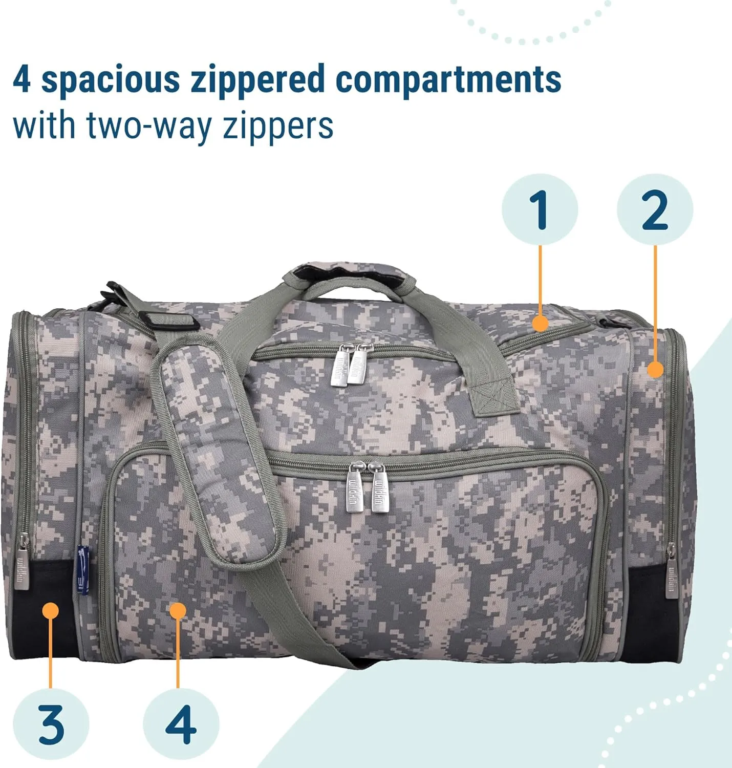 Wildkin Kids Weekender Duffel Bag – Carry-On Size for School, Travel, & Sleepovers