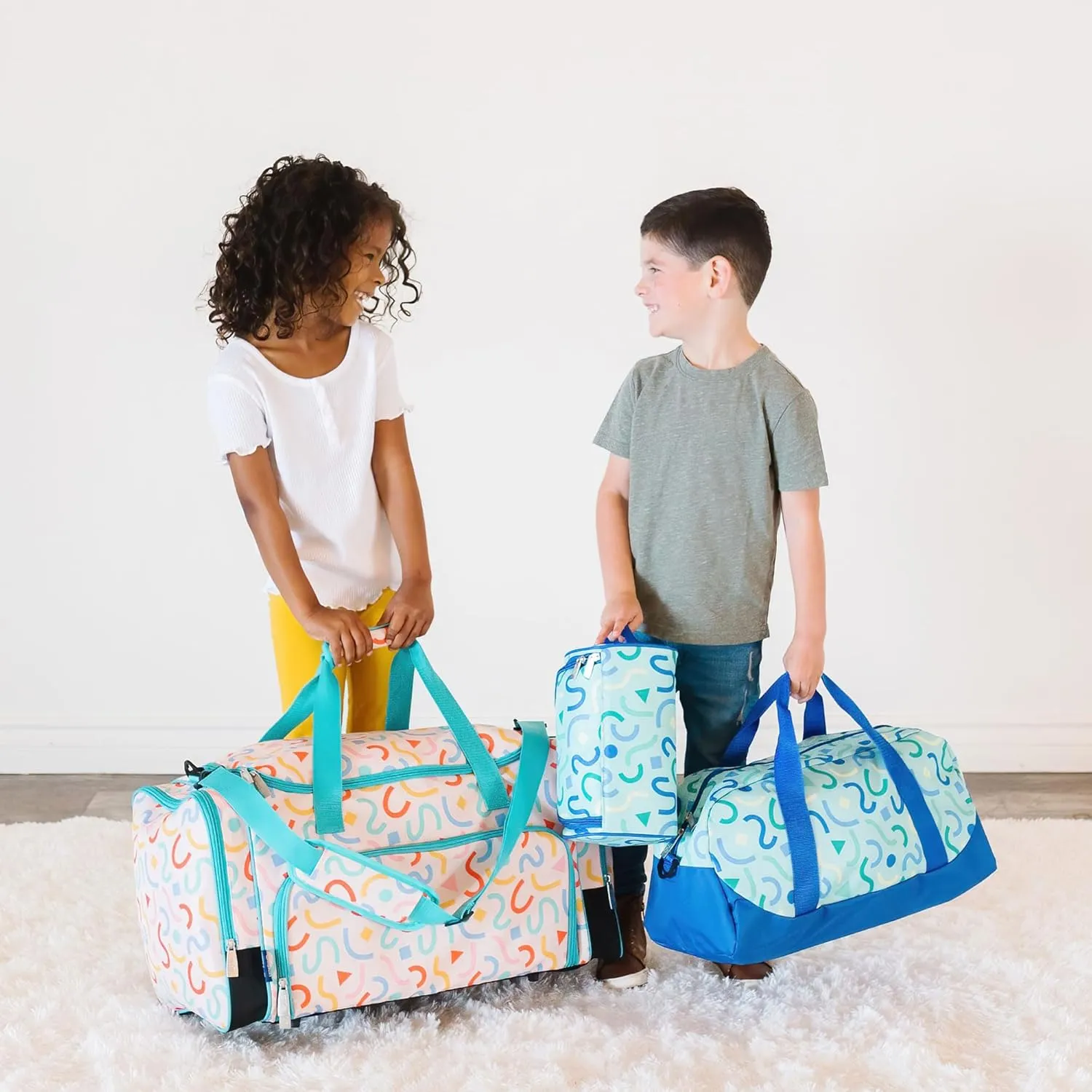 Wildkin Kids Weekender Duffel Bag – Carry-On Size for School, Travel, & Sleepovers