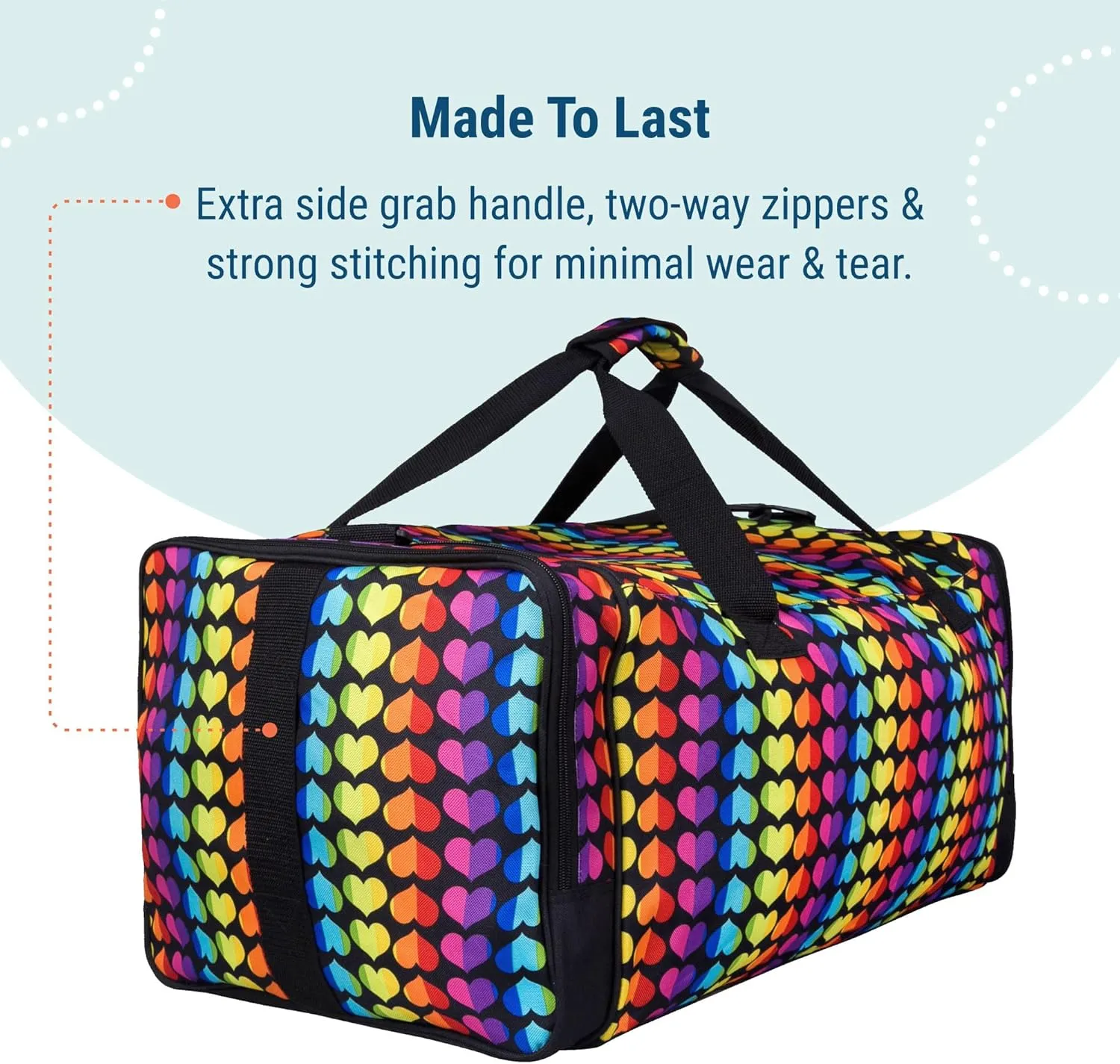 Wildkin Kids Weekender Duffel Bag – Carry-On Size for School, Travel, & Sleepovers