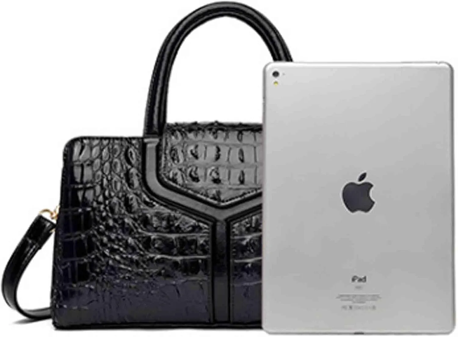 Women Elegant Purses and Handbags Crocodile Pattern Top Handle Satchel PU Leather Crossbody Shoulder Bags