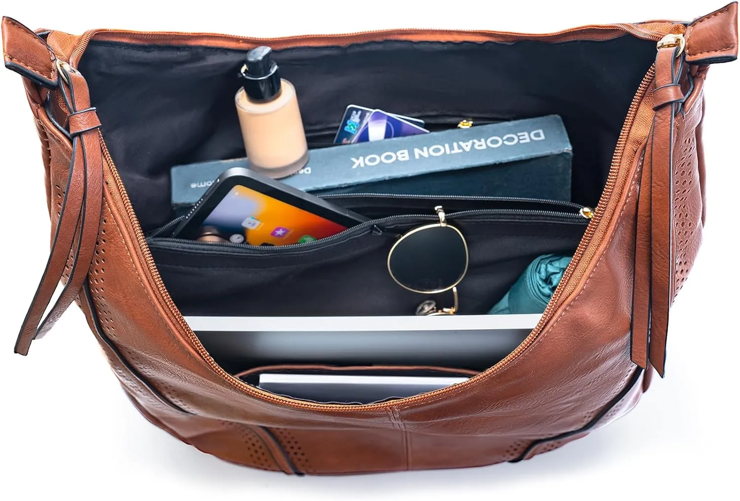 Women Hobo Bags Oversized Leather Handbags PU Crossbody Shoulder Totes Winter Stylish Purses
