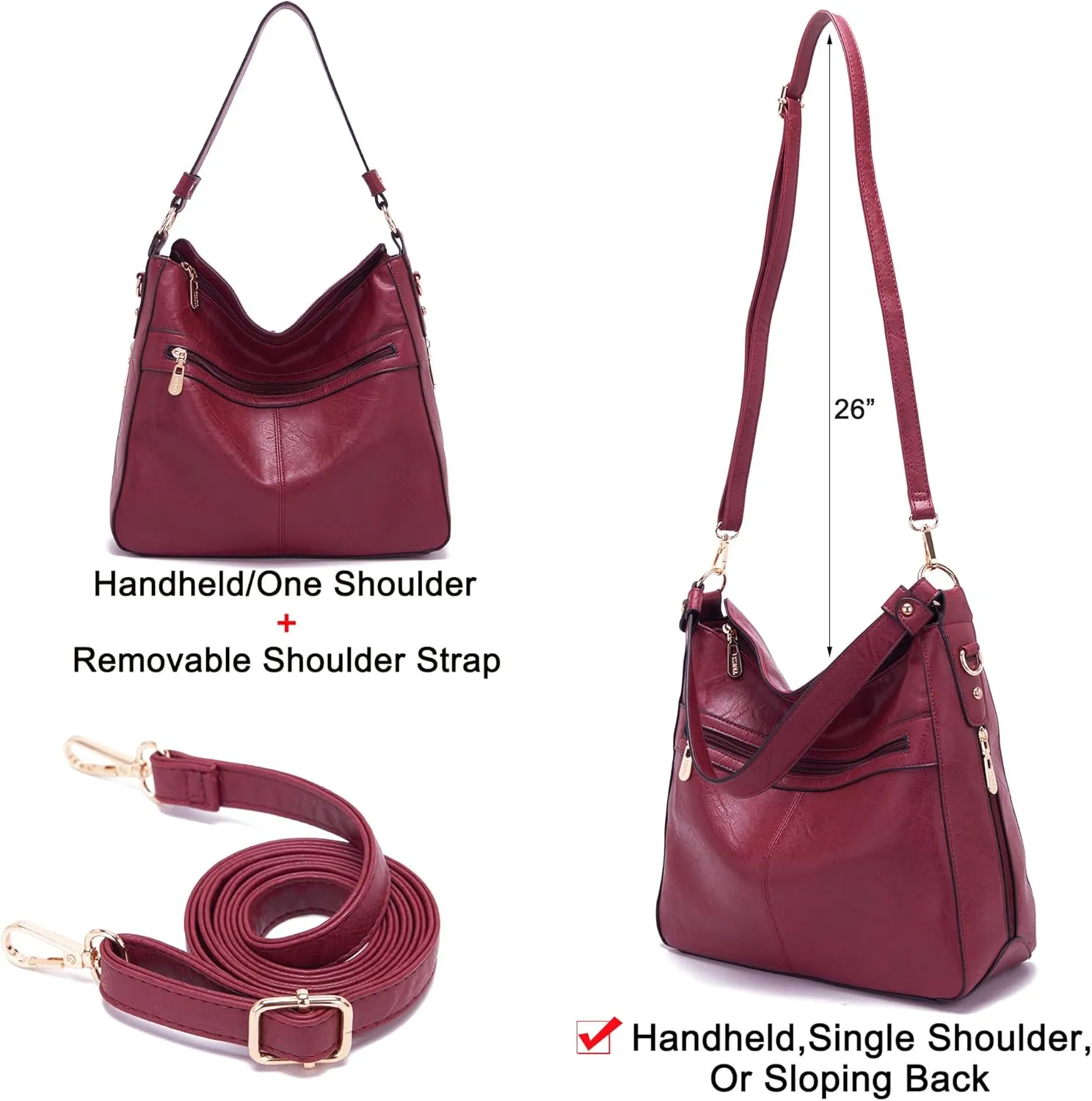 Women Large Crossbody Bags Ladies Satchel Shoulder Handbags Purse and Wallet Set for Women Totes Hobo Purses