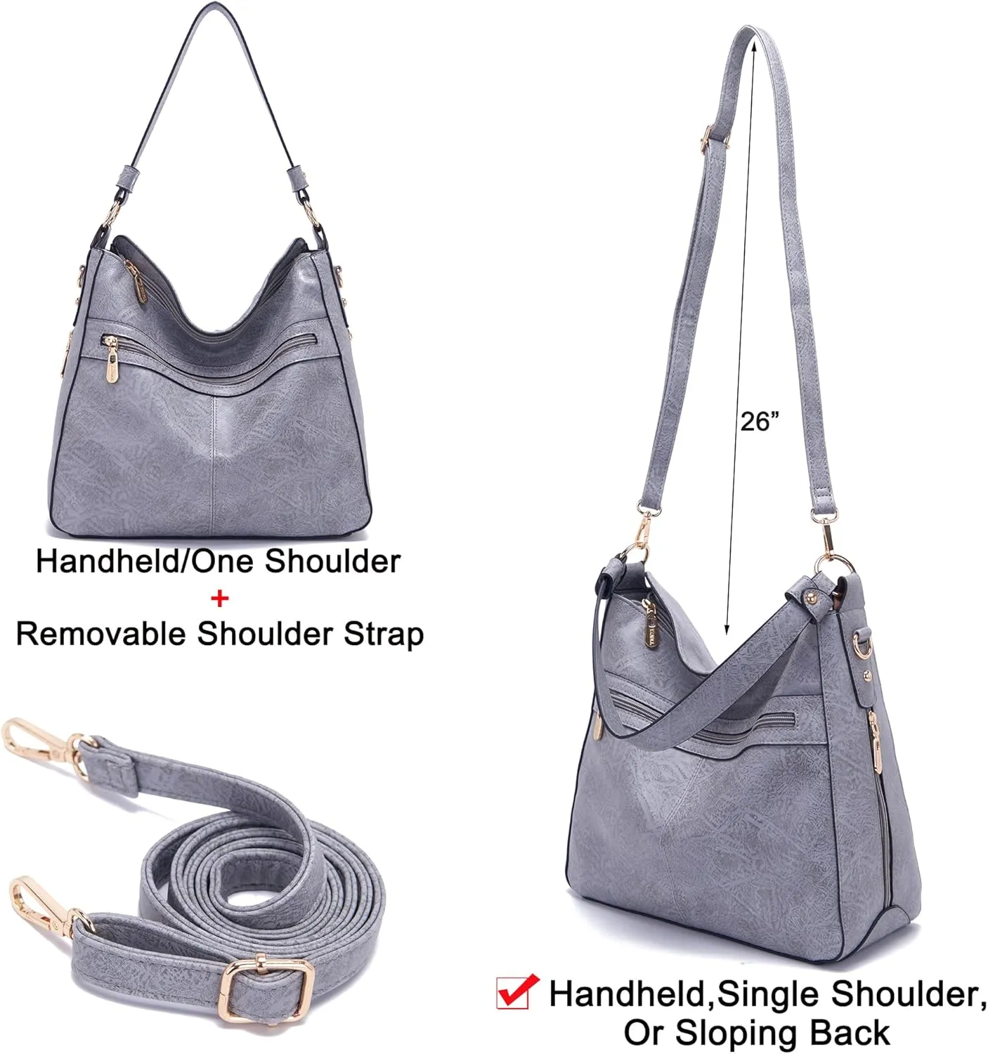 Women Large Crossbody Bags Ladies Satchel Shoulder Handbags Purse and Wallet Set for Women Totes Hobo Purses
