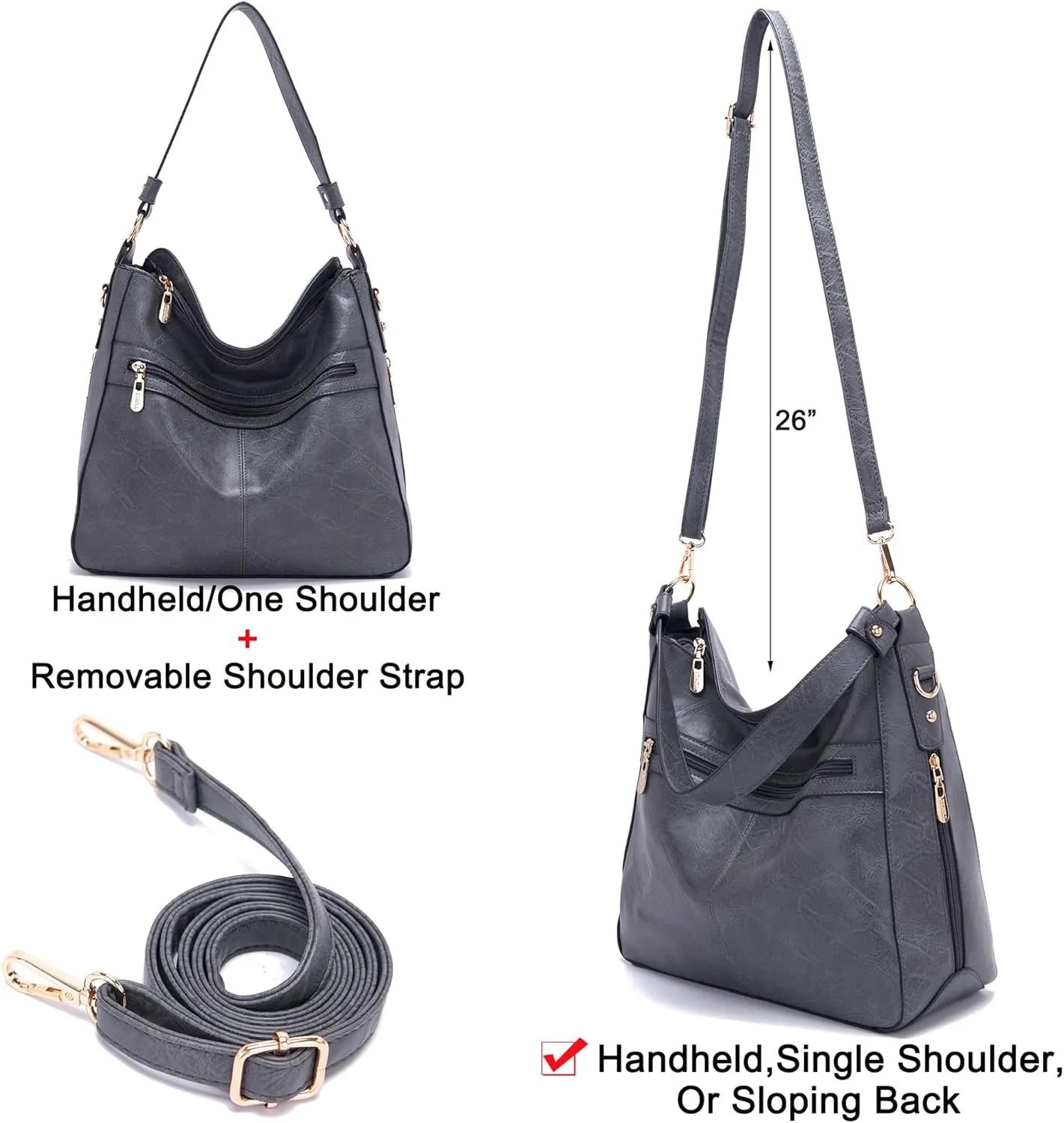 Women Large Crossbody Bags Ladies Satchel Shoulder Handbags Purse and Wallet Set for Women Totes Hobo Purses