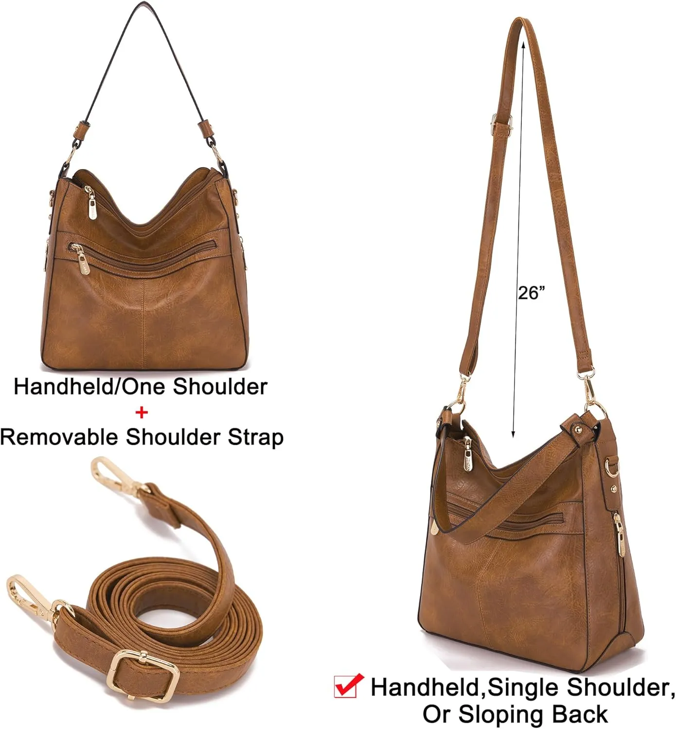 Women Large Crossbody Bags Ladies Satchel Shoulder Handbags Purse and Wallet Set for Women Totes Hobo Purses