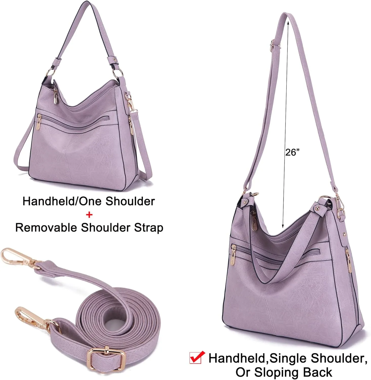 Women Large Crossbody Bags Ladies Satchel Shoulder Handbags Purse and Wallet Set for Women Totes Hobo Purses