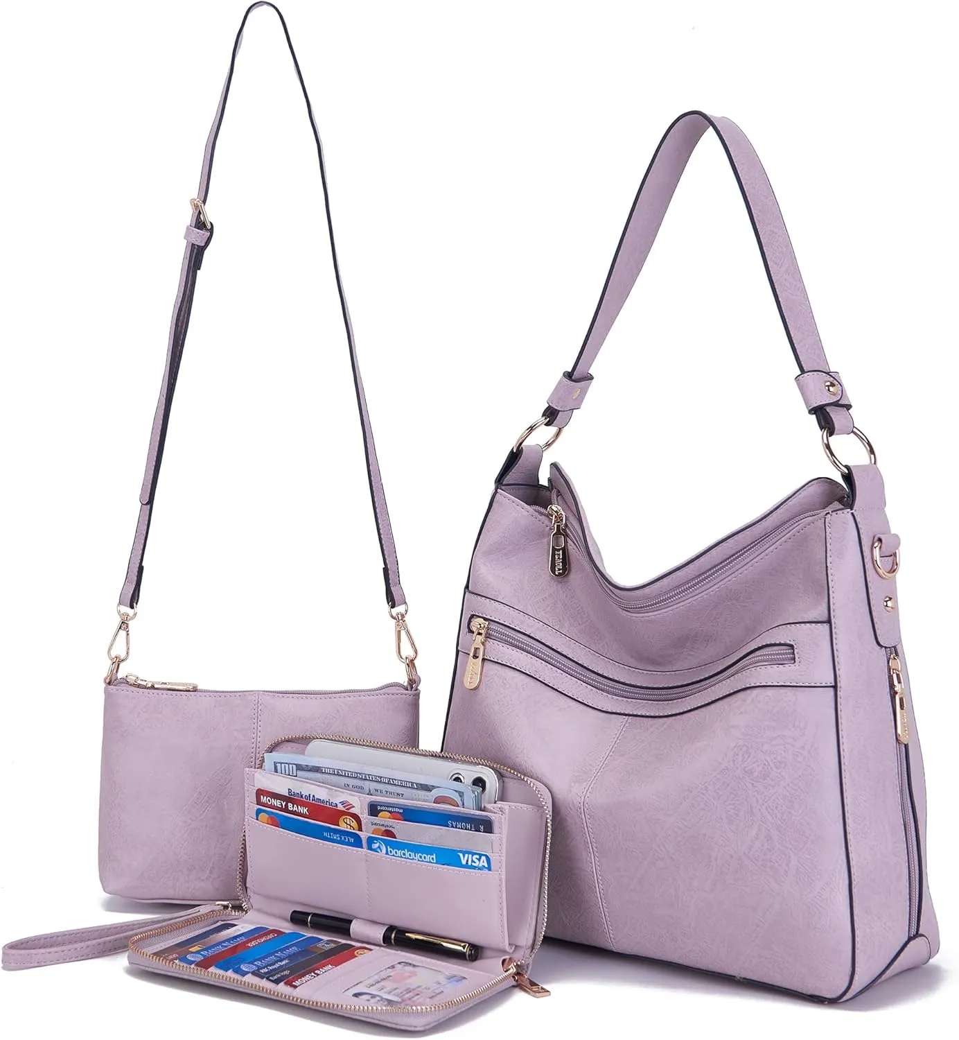 Women Large Crossbody Bags Ladies Satchel Shoulder Handbags Purse and Wallet Set for Women Totes Hobo Purses