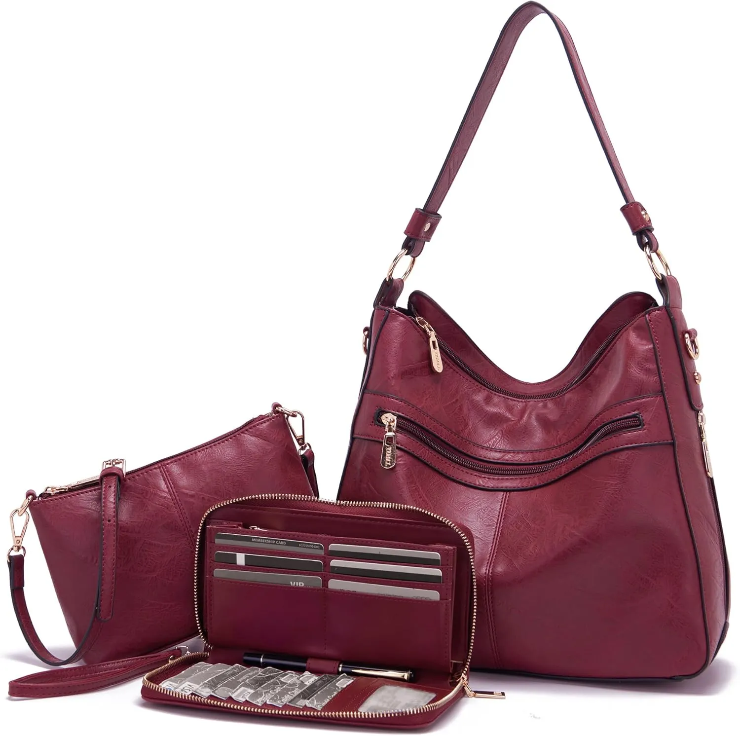 Women Large Crossbody Bags Ladies Satchel Shoulder Handbags Purse and Wallet Set for Women Totes Hobo Purses