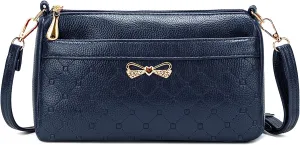 Women Small Handbags Square Leather Crossbody Bags Multi Pocket Shoulder Bag Ladies Elegant Change Purse