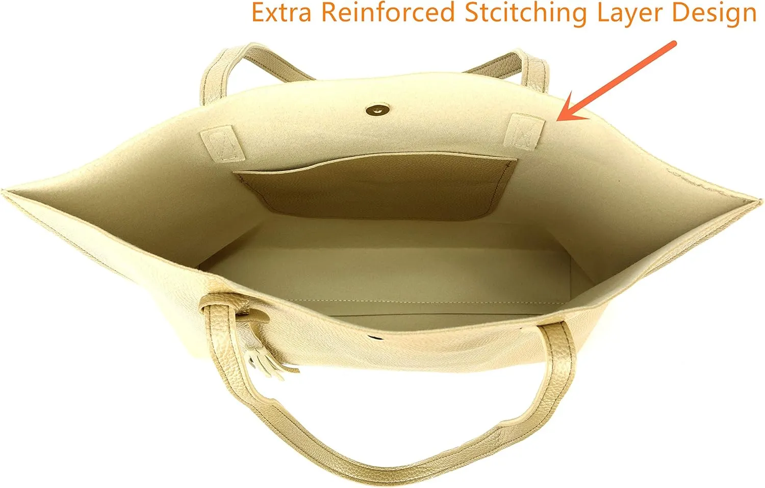 Women Tote Bags Top Handle Satchel Handbags PU Faux Leather Tote Bag with Tassel Shoulder Purse
