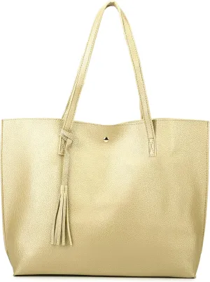 Women Tote Bags Top Handle Satchel Handbags PU Faux Leather Tote Bag with Tassel Shoulder Purse