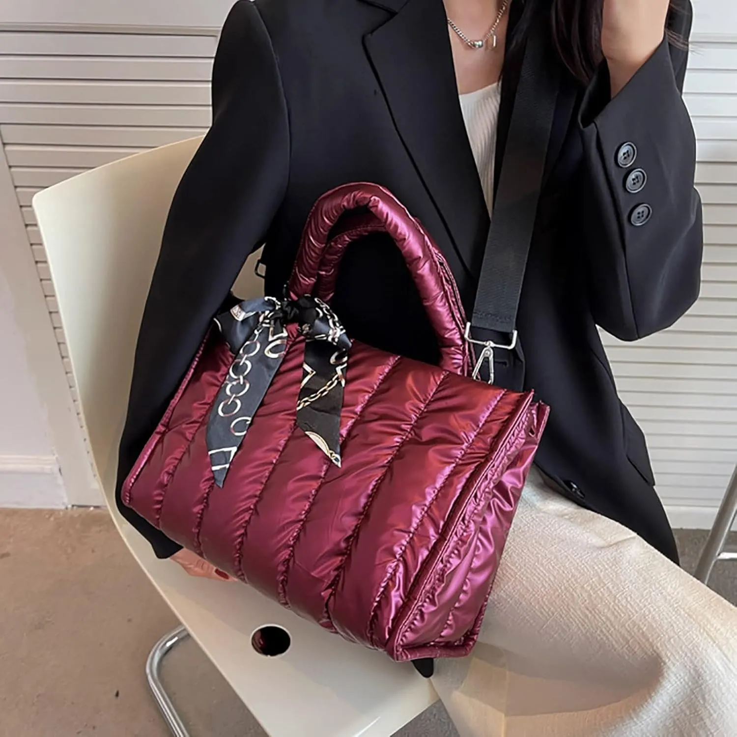 Women's Classic Satchel Bags Genuine Leather Crossbody Bags for Women Trendy Waterproof Cross Body Bag(Red)