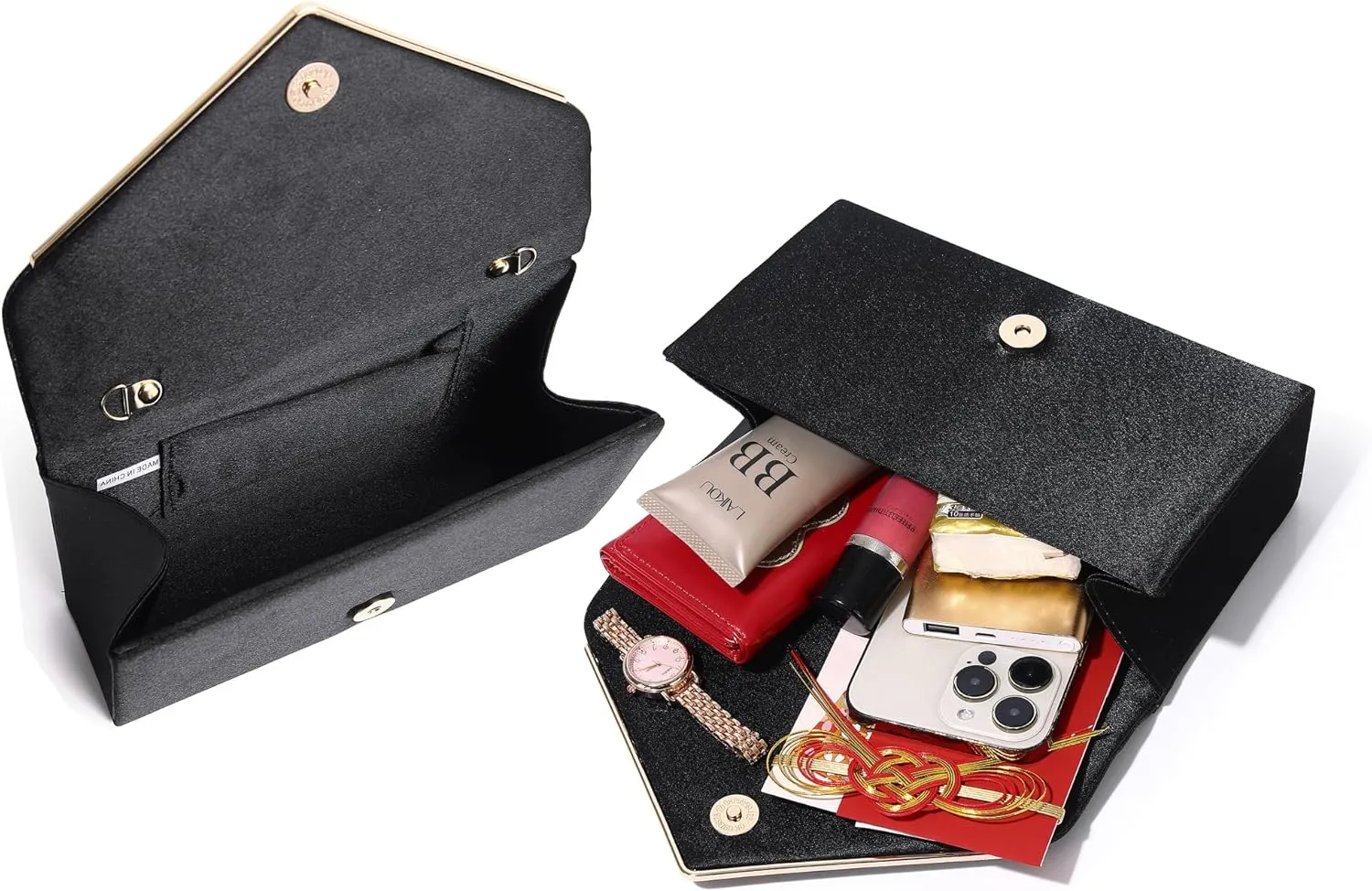 Women's Evening Bag Party Clutches Wedding Purses Cocktail Prom Handbags Satin and flash stitching Glittering