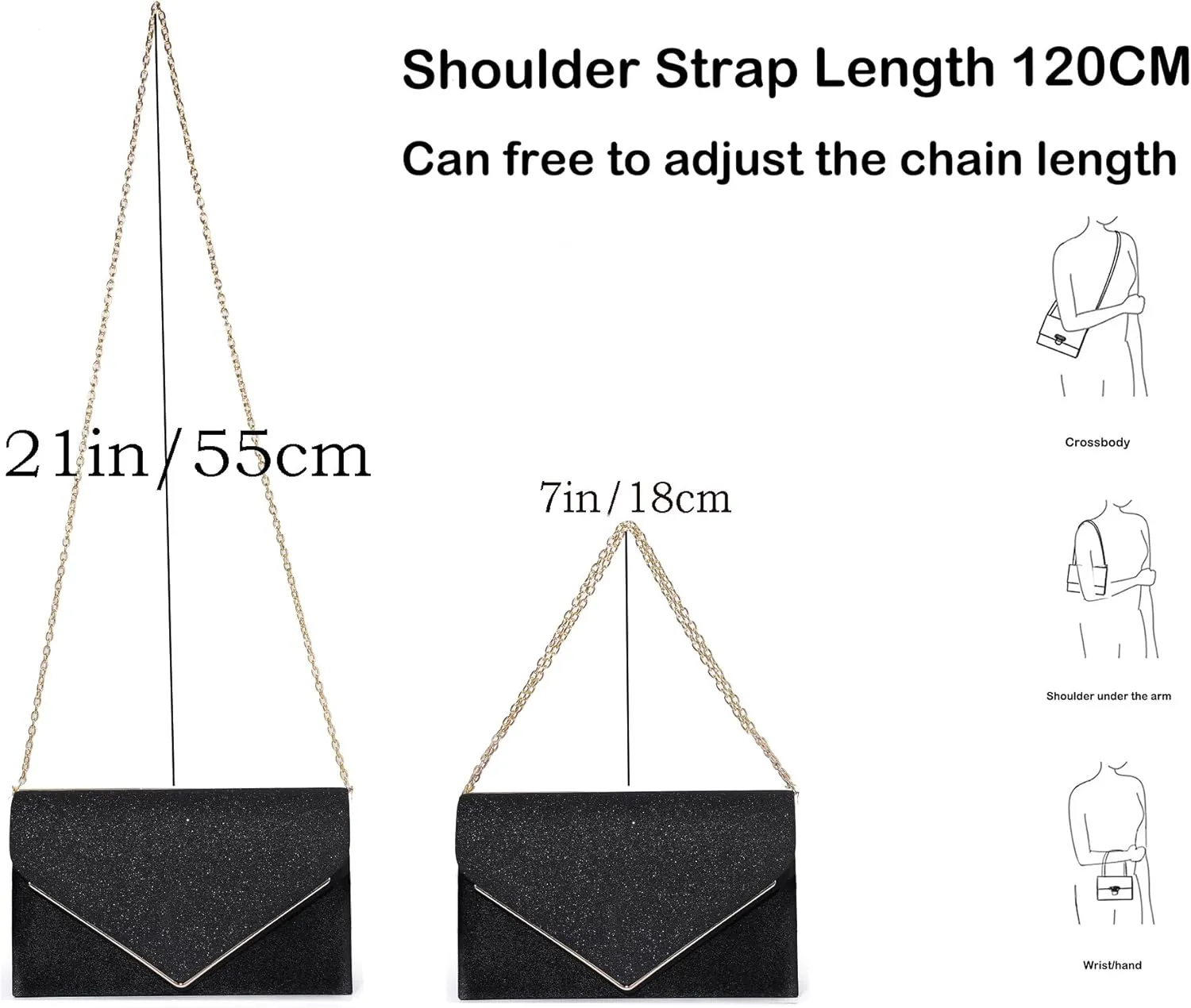 Women's Evening Bag Party Clutches Wedding Purses Cocktail Prom Handbags Satin and flash stitching Glittering