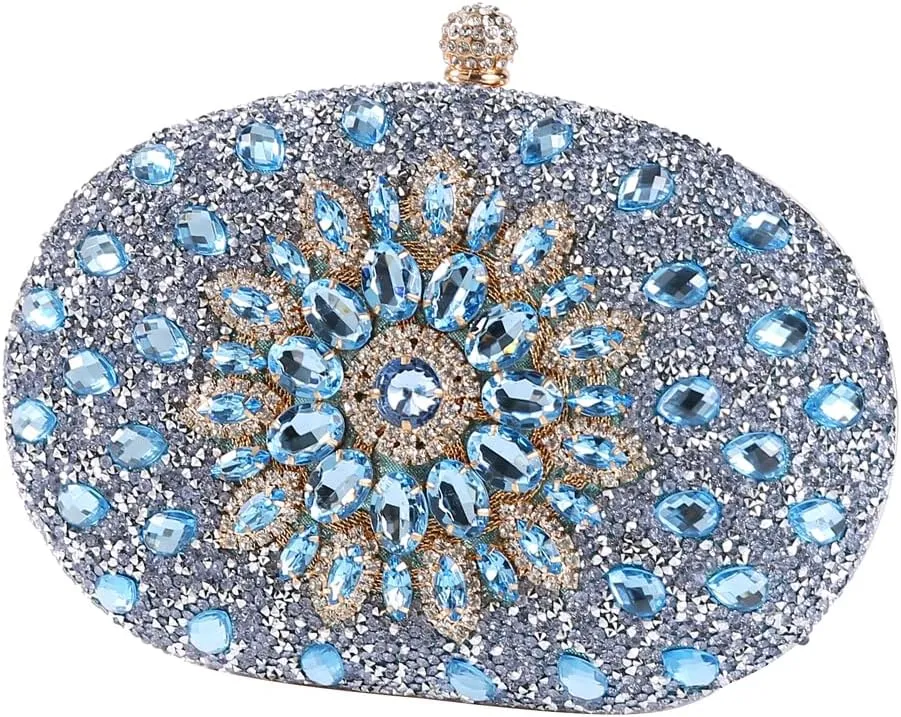 Women's Evening Bags Sparkly Rhinestone Clutch Purses Luxury Handbags