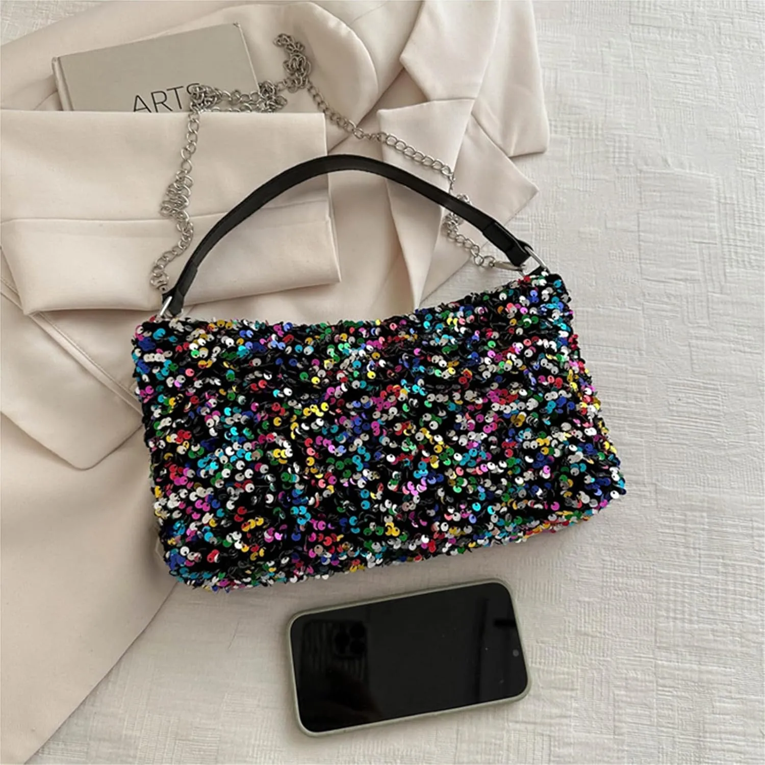 Women's Evening Handbag, Sequin Evening Crossbody Bag, Elegant Clutch Purses for Women Wedding, Prom, Cocktail Party