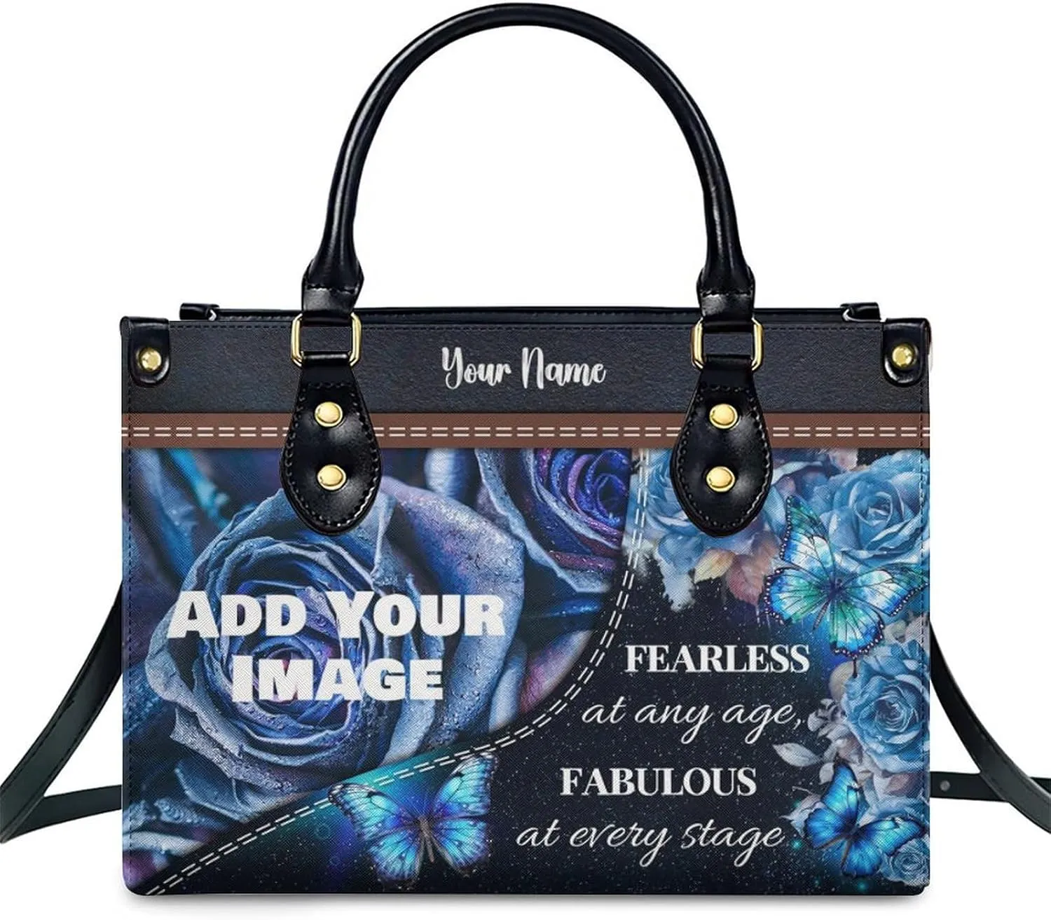 Womens Handbag - Flowers Tote Bags for Women gifts - Shoulder Purses for Shopping Daily Use - PU Leather Bag