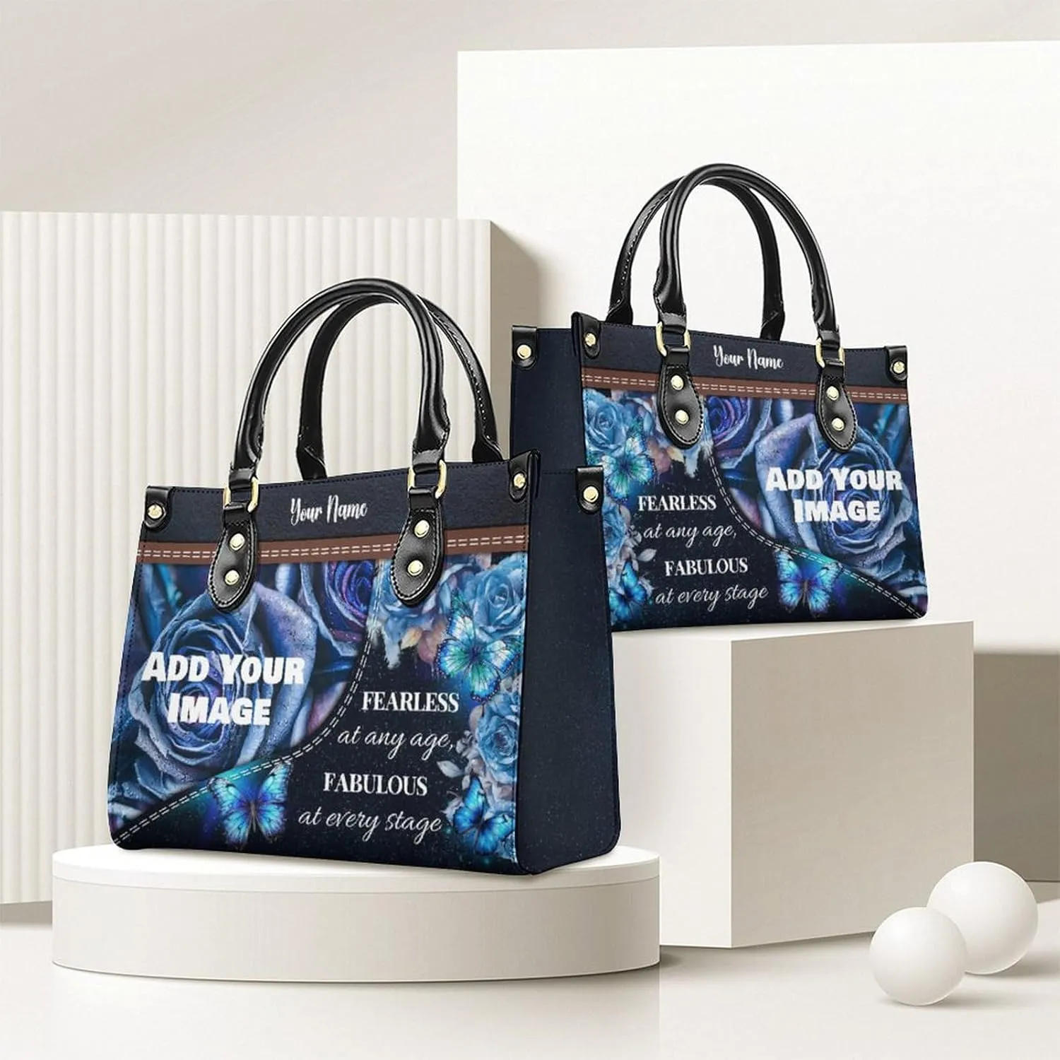 Womens Handbag - Flowers Tote Bags for Women gifts - Shoulder Purses for Shopping Daily Use - PU Leather Bag