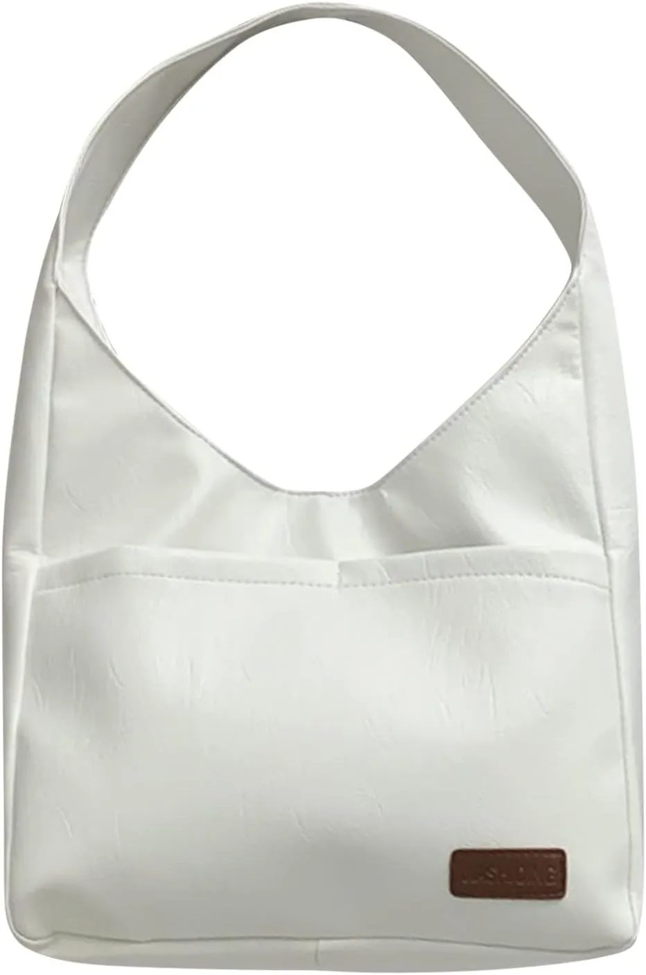 Women's Pleated Hobo Shoulder Bag Pu Leather Clutch Handbag Unisex Hobo