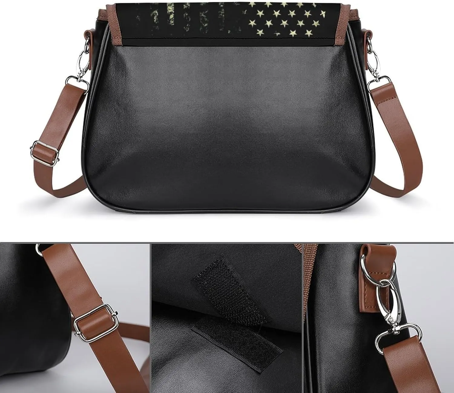 Womens PU Leather Crossbody Bag Lightweight Cellphone Purse Handbags with Adjustable Strap