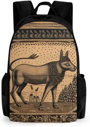 Woodcut Style Animals Laptop Backpacks for Women Travel Backpack Casual Daypack Hiking Backpack Business Backpack