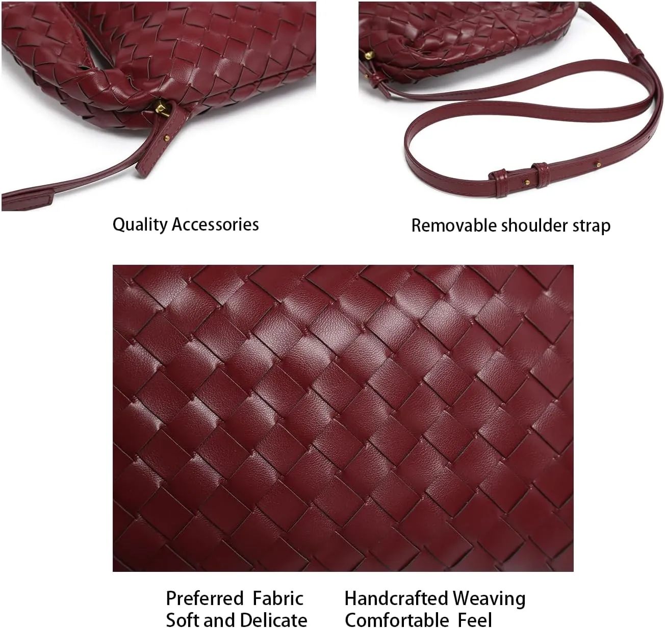 Woven Handbag Woven Crossbody Bag for Women - Women's Top-handle Handbags - Fashion Vegan Leather Purse Small Braided Bag